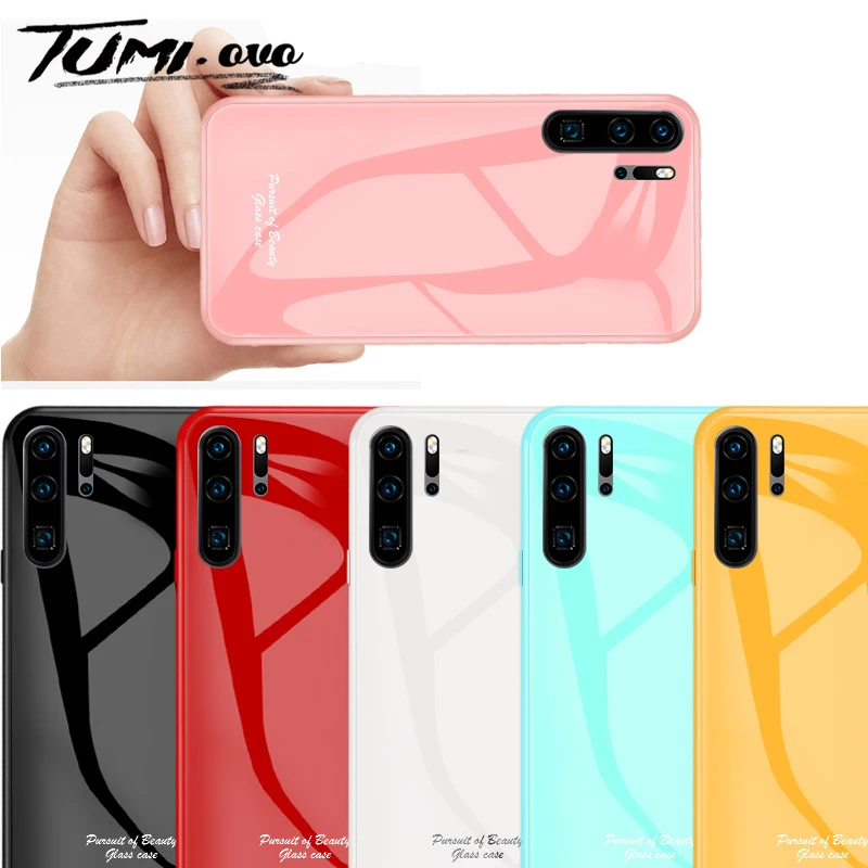 Чехол из закаленного стекла карамельного цвета для Huawei P10 Plus P20 Pro P30 Lite Mate 9 10 20X Nova 3