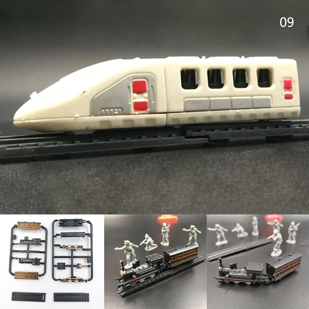 CRH Electric 09 1:200 4D паровой Электрический Паровозик ПОЕЗД модель сборки головоломка коллекция мини поезд модель игрушка подарок - Цвет: CRH Electric 09