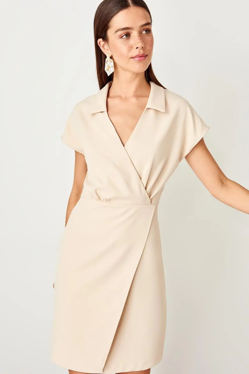 Trendyol Индиго платье с поясом и карманами TWOSS19ST0170|Женские платья| |