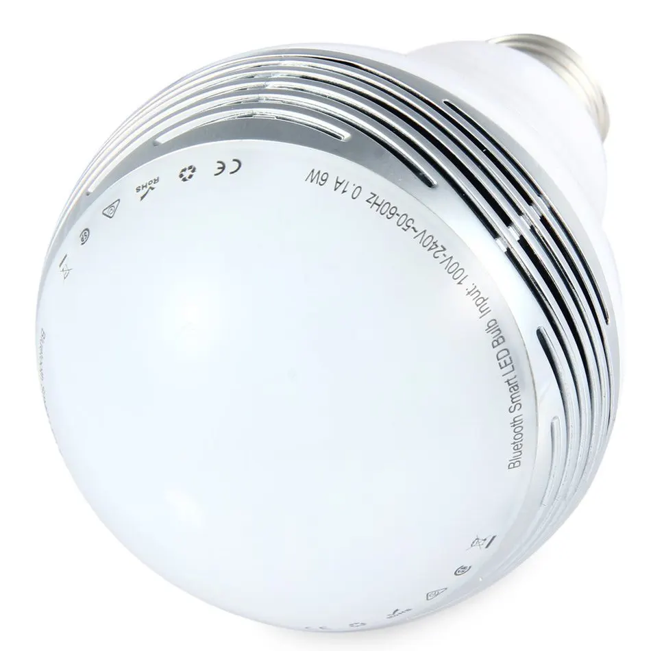 Умная лампа E27 LED RGB свет Беспроводная музыкальная светодиодная Bluetooth для