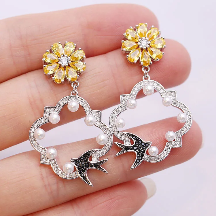 SWOUR новые модные ювелирные изделия серьги из стерлингового серебра S925 пробы с