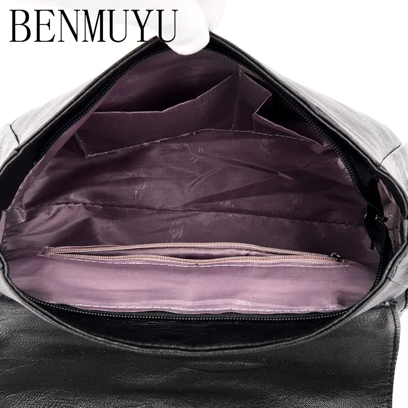 BENMUYU Бесплатная доставка новая осень/зима 2018 женская сумка с двойной молнии одно
