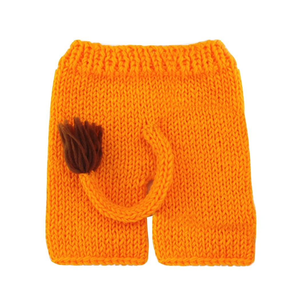 Newborn Baby Photography Props Animal Pants Knit Hat Set Cute Hand Made Crochet Costume Photo Shoot Clothes New Arrival | Детская одежда