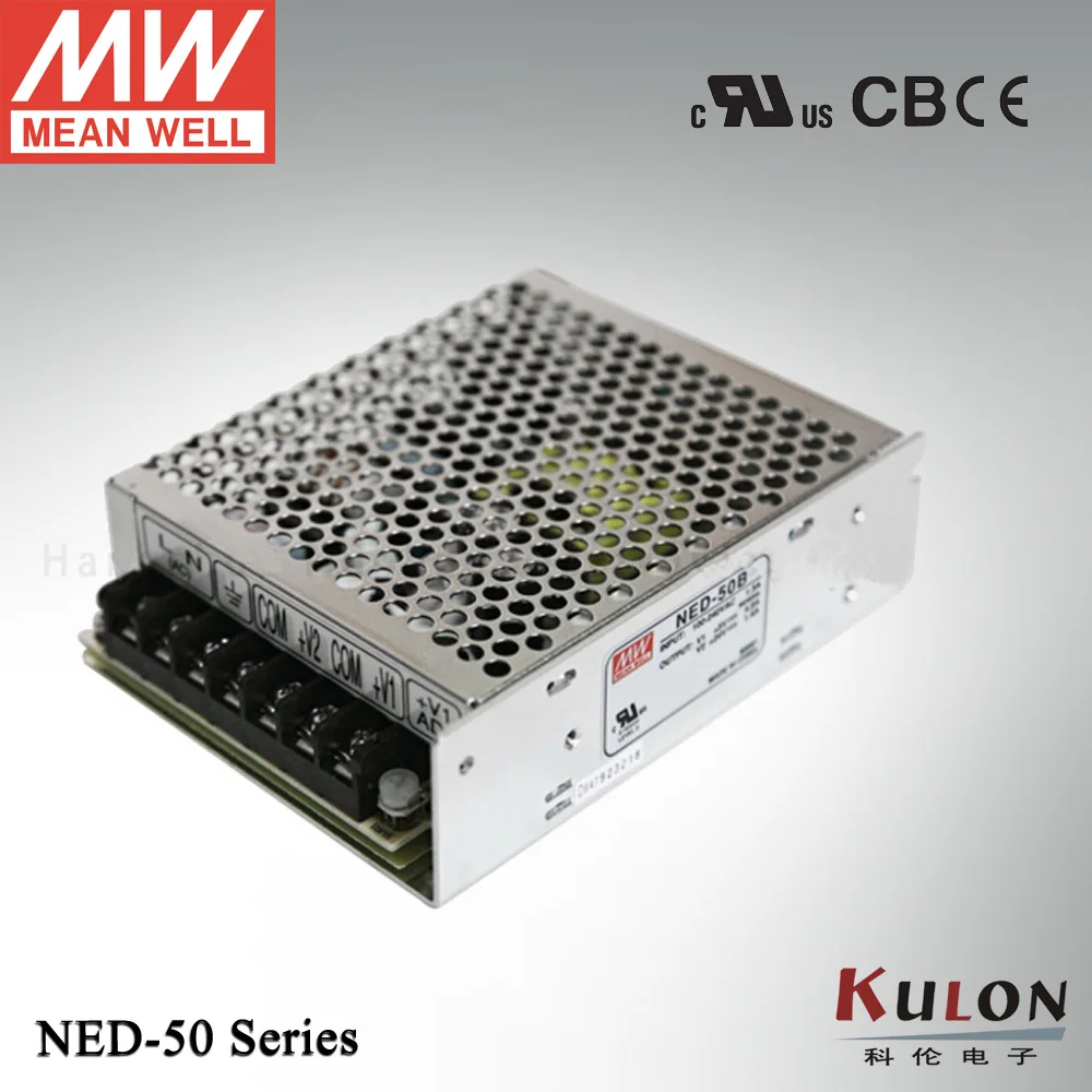 MEAN WELL smps NED 50 220 В до 12 в импульсный источник питания 54 Вт 5 24 AC dc Регулируемый