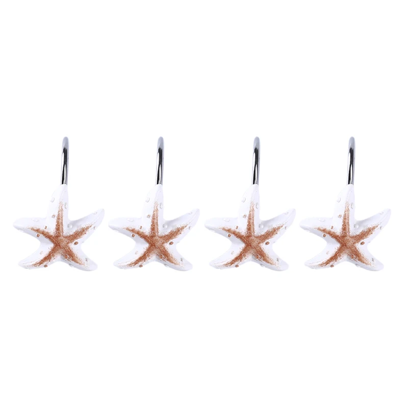 12 шт./компл. декоративные раковины из смолы для душа крючки штор вешалка дома