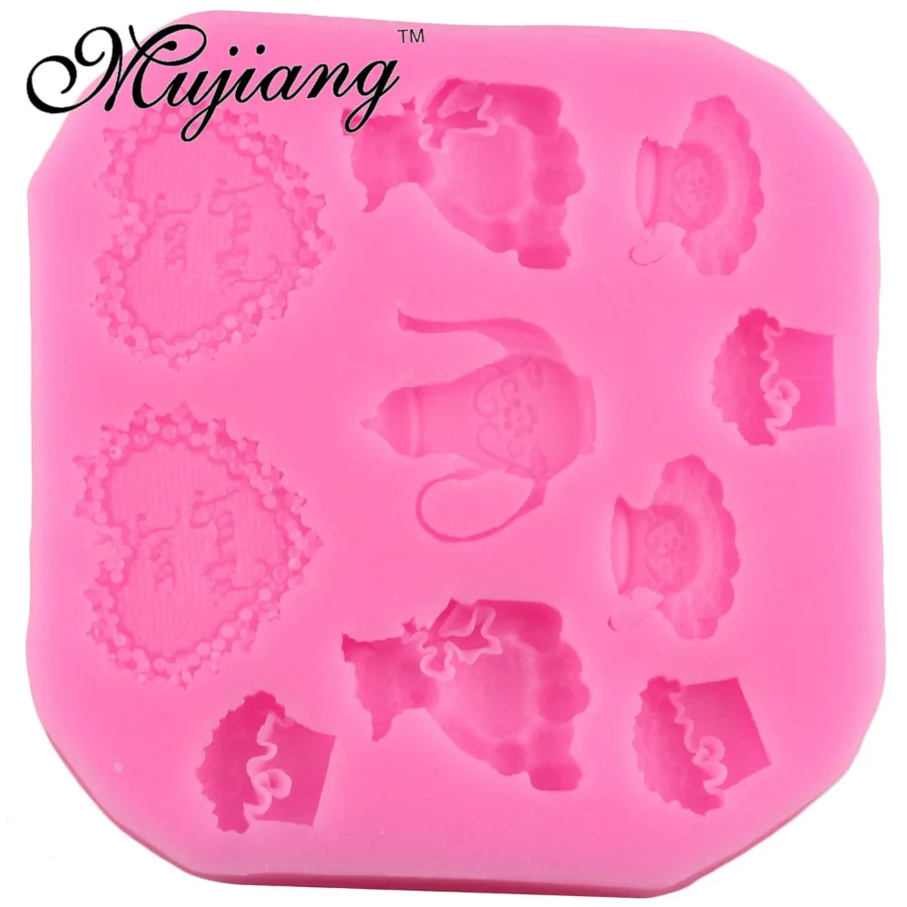 Силиконовые формы для помадки с мишками Mujiang свадебные инструменты украшения