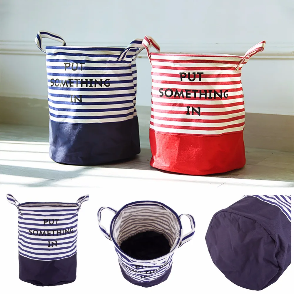 Горячая Распродажа новейший полосатый узор льняной холст стол игрушка коробка