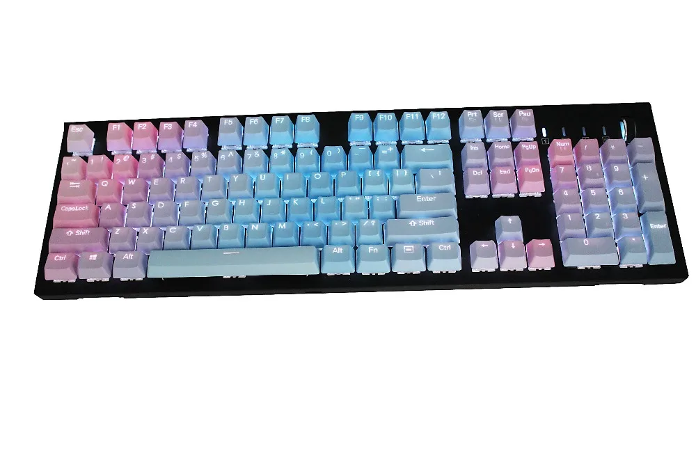 1976 закат градиент окрашенный Топ Печатный двойной снимок PBT блеск через OEM