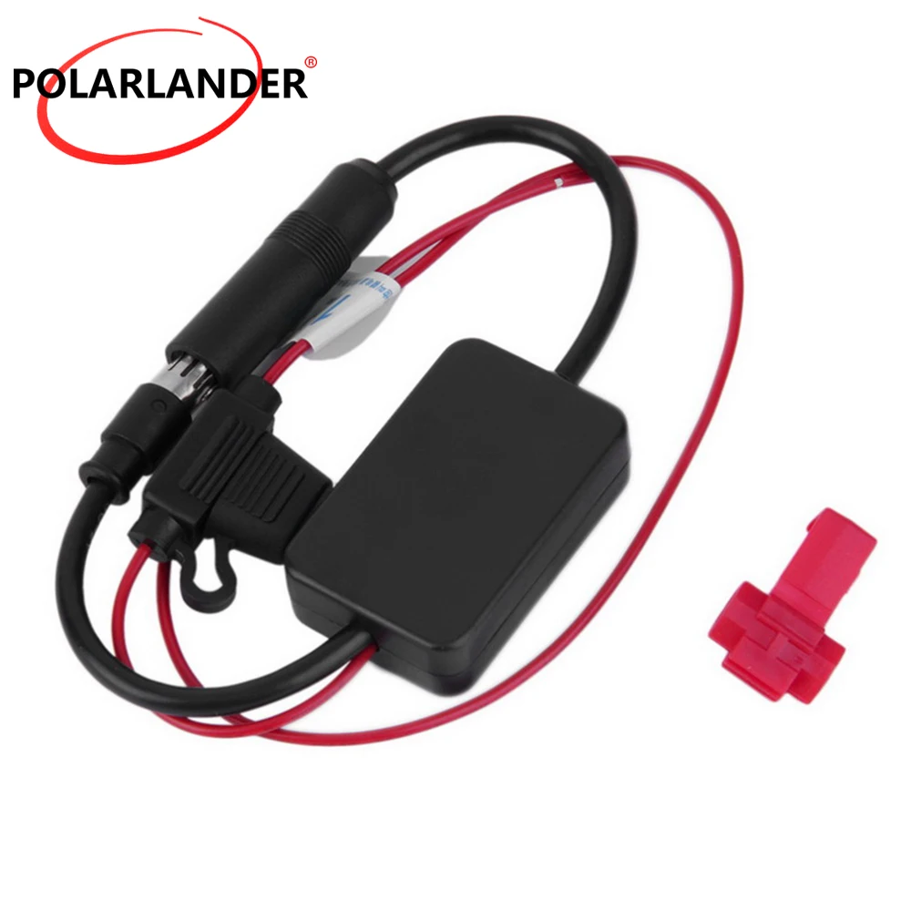 Polarlander Universal Car Radio Aerials Auto FM Antenna Amplifier Signal Amp Booster 12V for M/arine Vehicle Boat | Автомобили и