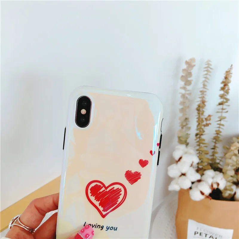 Kisstop Colorful Marble Phone Case For iPhone 7 8 Soft IMD Image X XS Max XR 6 6s Plus |