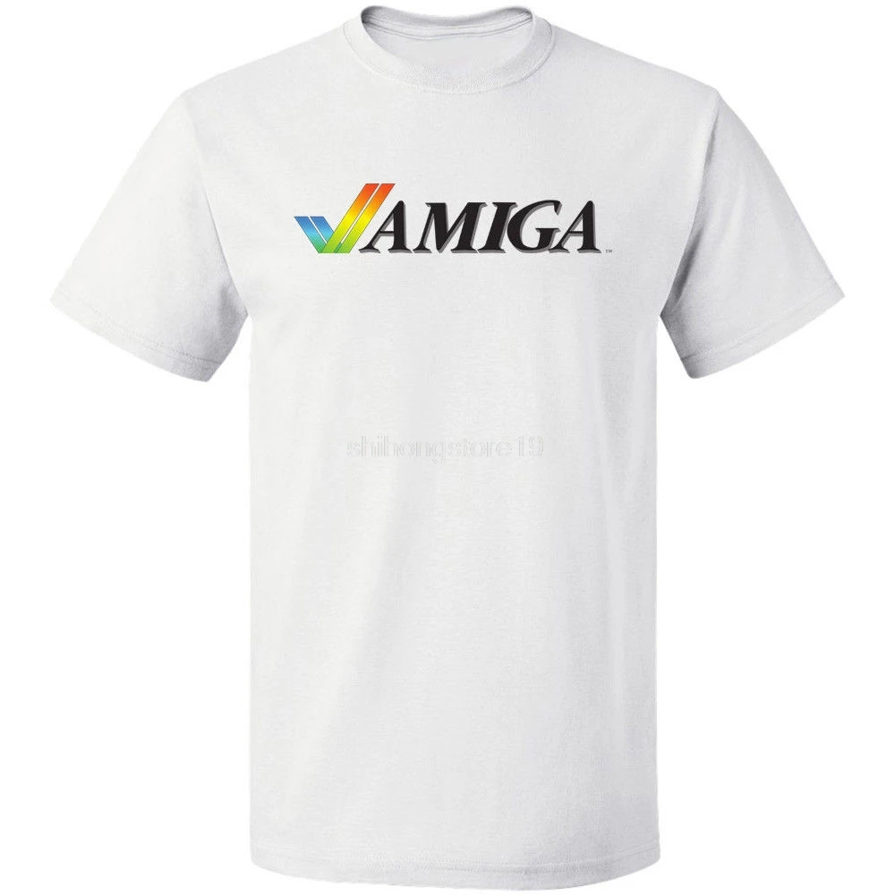 Черная футболка с логотипом Amiga бесплатная доставка 100% хлопок новинка крутые