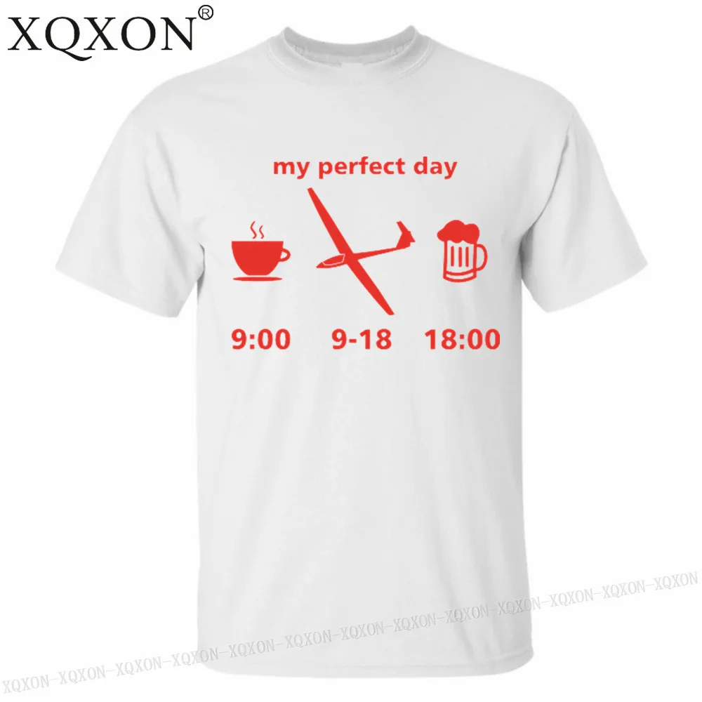 XQXON-my perfect day скользя Для мужчин футболка хорошего качества хлопок Летние Короткие рукава человек футболка; Топы K113 - Цвет: White