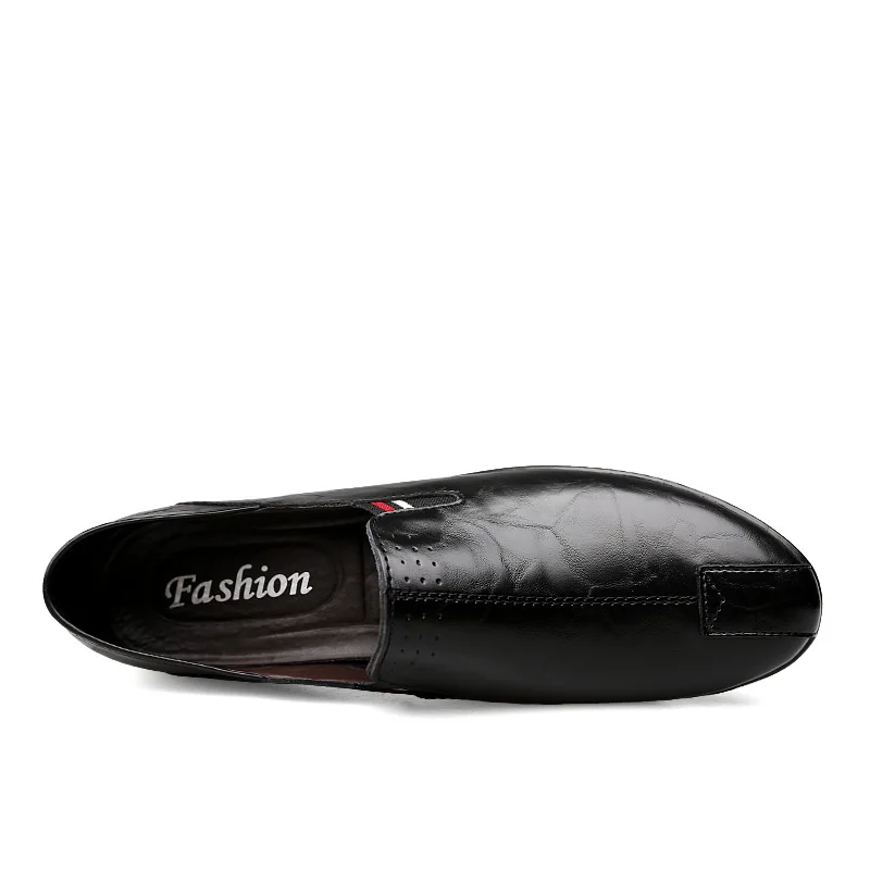 Туфли мужские из натуральной кожи роскошные брендовые повседневные Мокасины