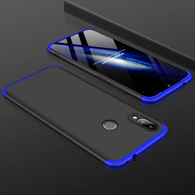 GKK 3 в 1 жесткий матовый чехол из поликарбоната для Xiaomi redmi note 5 7 6 Pro plus чехол Защита противоударный чехол для redmi note 7 pro Чехол - Цвет: Blue Black Blue