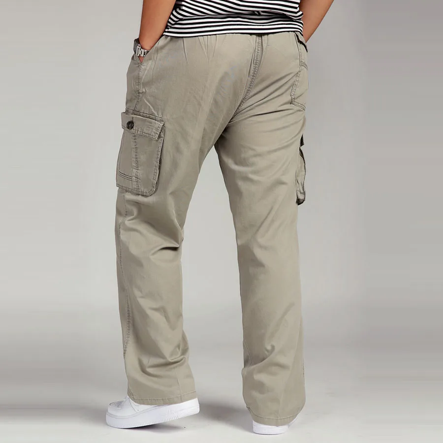 

YDTOMM Spring and autumn men loose big size XL straight pants oversize elastic waist trousers casual pants men 6XL 5XL 4XL 3XL