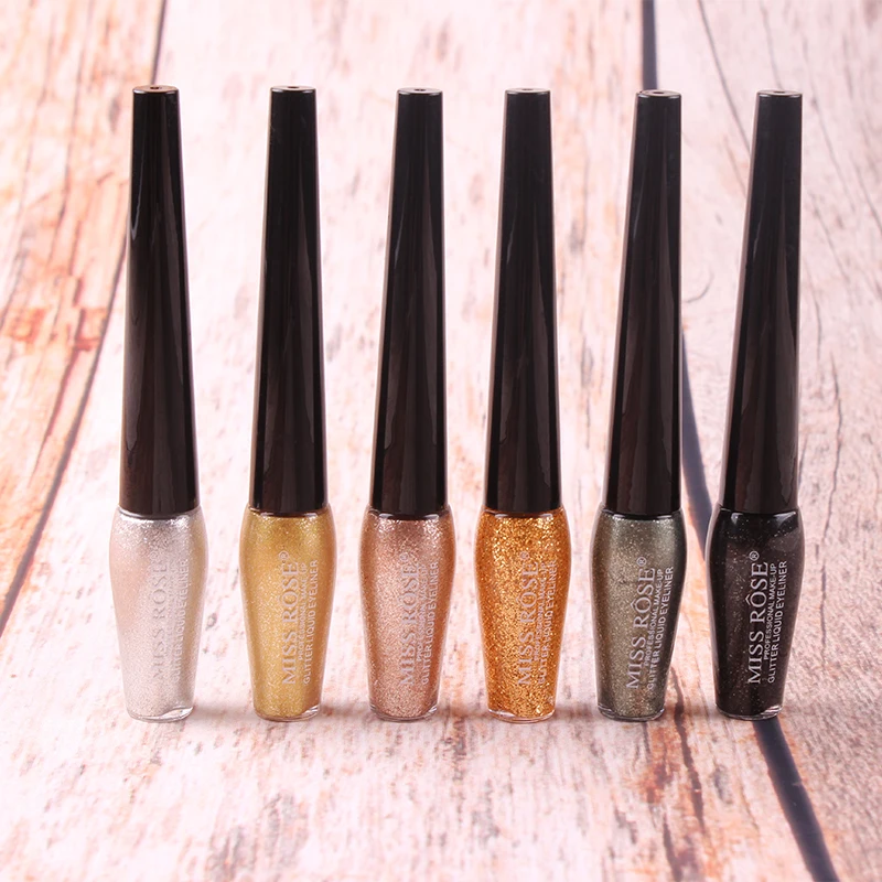 MISS ROSE 6 цветов долговечный алмазный высокий светильник подводка для глаз тени век