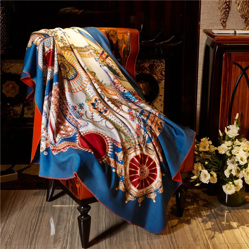 08 Брендовое шерстяное одеяло, утяжеленное клетчатое украшение для дома, зимнее вязаное шерстяное одеяло, Флисовое одеяло для взрослых, для путешествий, офиса - Цвет: 08