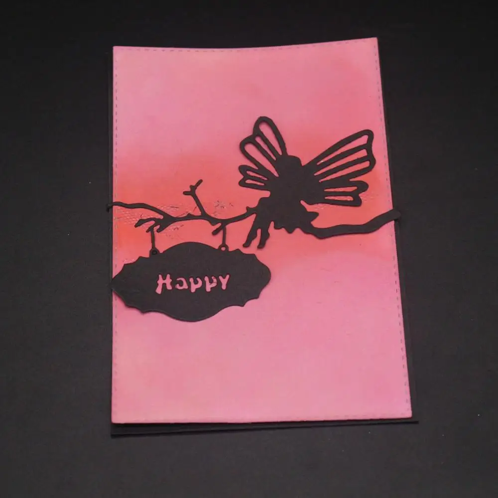 

AZSG Happy Cutting Dies For DIY Scrapbooking Card Making Decorative Metal Die Cutter Decoration