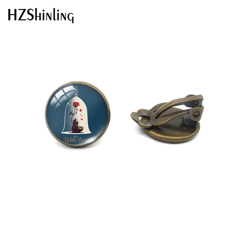 Bronze-7 HZSHINLING тренд Красавица и Чудовище Fahion Moive и мультфильм шаблон стеклянные подвески ювелирные изделия - Окраска металла: Bronze-7