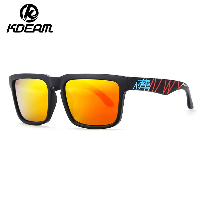 KDEAM Sports Style Polarized Sunglasses Men Fashion Outdoor Sun Glasses High Quality Polaroid Lens Goggles Male UV400 Gafas RX61