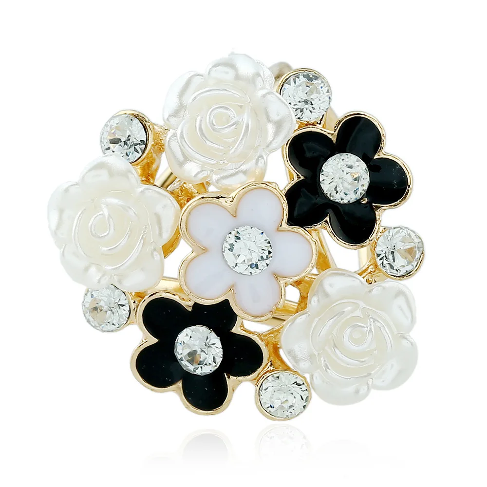 2017 Новый Trandy розовый Шелковый шарф с цветами Ювелирные изделия Белый Розовый