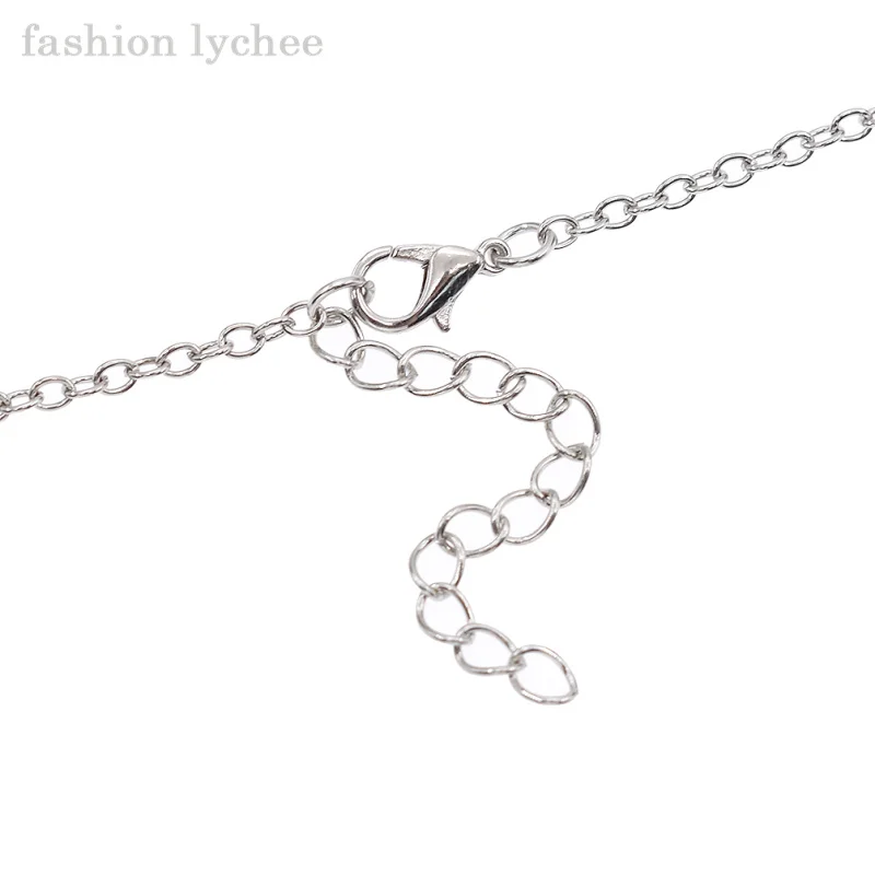 Модное ожерелье lychee с подвеской в виде абстрактного дерева жизни со стеклянным