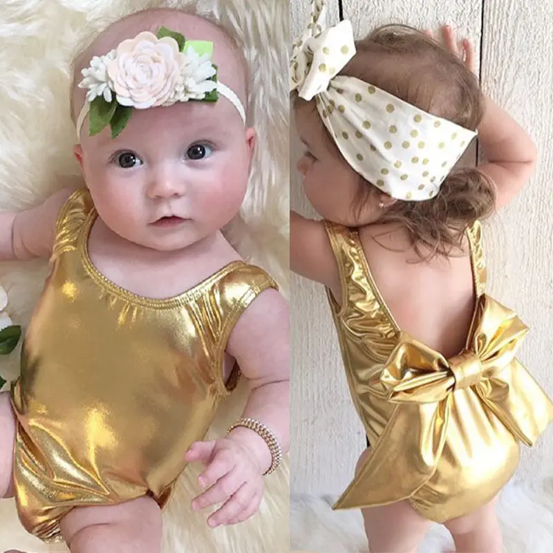Боди-костюм с бантиком для новорожденных и маленьких девочек летняя одежда боди