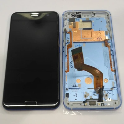 with light blue fram 5," для htc U11 ЖК-дисплей+ кодирующий преобразователь сенсорного экрана в сборе для htc U11 U-3w U-1w дисплей запасные части+ Инструменты - Цвет: with light blue fram