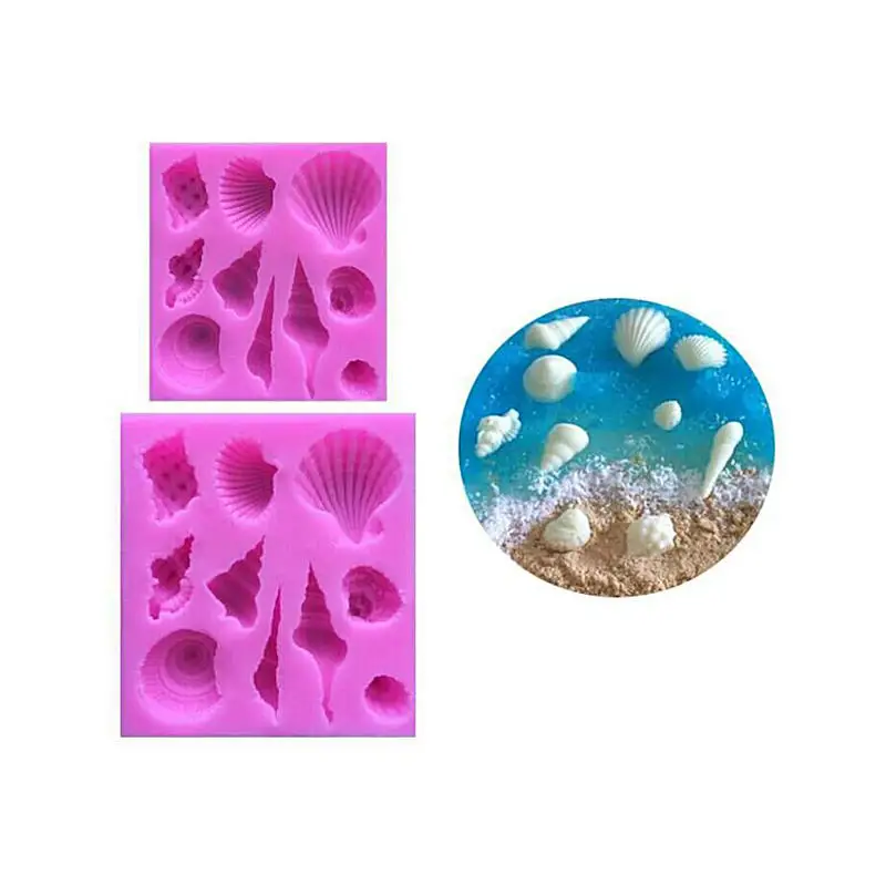 Эпоксидная смола Seashell силиконовая форма DIY шармы в виде раковины Ювелирное Украшение с морскими мотивами аксессуары кулон декоративное Мыло Ремесло подложки инструменты