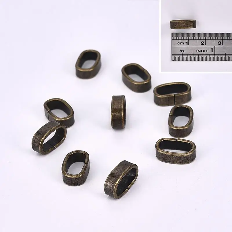 NO.12 Hole 12x6mm 10 шт. металлические бусины-разделители из нержавеющей стали с большим отверстием 6 мм 8 мм для мужчин для изготовления ювелирных изделий DIY кожаный шнур браслет - Цвет: NO.12 Hole 12x6mm