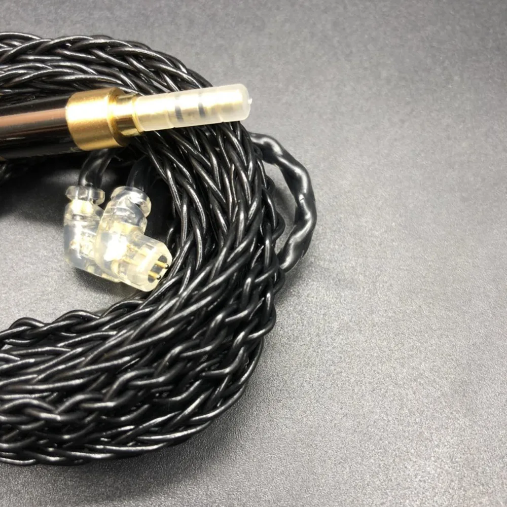 FENGRU DIY JCALLY черный JC08 5N OFC 8 акций 200 ядер кабель для наушников для Shure SE215 IE80 KZ ZST ZSN Pro ZS10 Pro ZSX