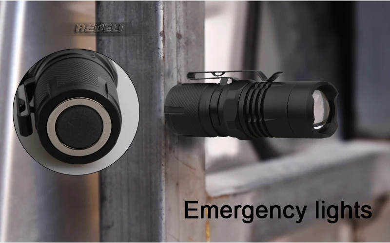 Zoom мини светодиодный фонарик cree xml t6 светодиодный фонарик использовать cr123 аккумулятор с магнитом Водонепроницаемый карманный фонарик для солдата