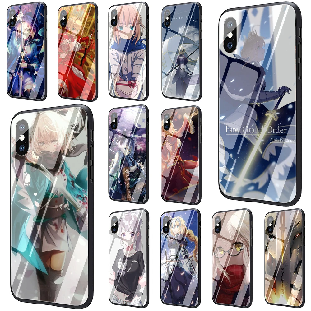 Fate Grand Order аниме закаленное стекло чехол для телефона iphone SE 2020 5 5S 6 6S Plus 7 8 X XS XR 11 Pro