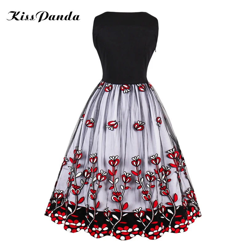 Летнее кружевное платье женщин 2017 Хэллоуин подарок цветочной вышивкой Ретро