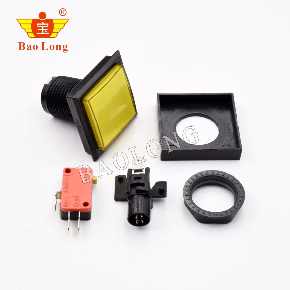 44 мм квадратная игровая машина кнопочная аркадная светодиодная мгновенная