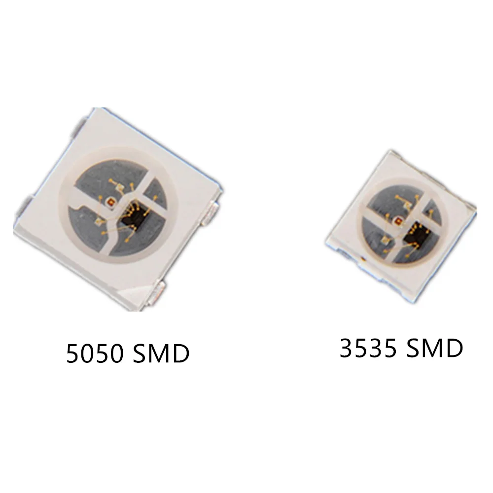 10~ 1000 шт. SK6812 5050/3535 RGB SMD(аналог с WS2812B) индивидуально Адресуемая цифровая полный Цвет светодиодный чип Пиксели DC5V
