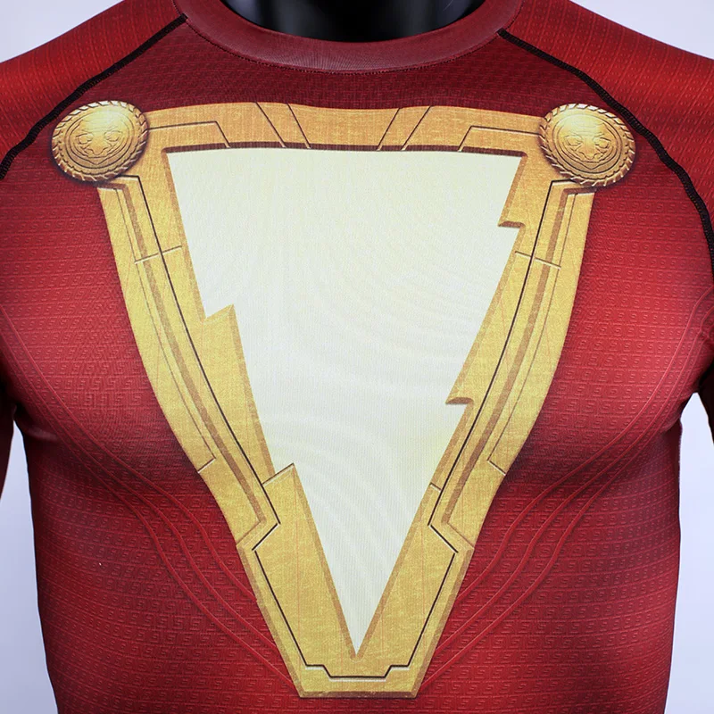Фото Мужские футболки с 3D принтом Thunder Shazam компрессионные новинка 2019 костюм для Мужские футболки с 3D принтом Thunder Shazam компрессионные новинка 2019 костюм для