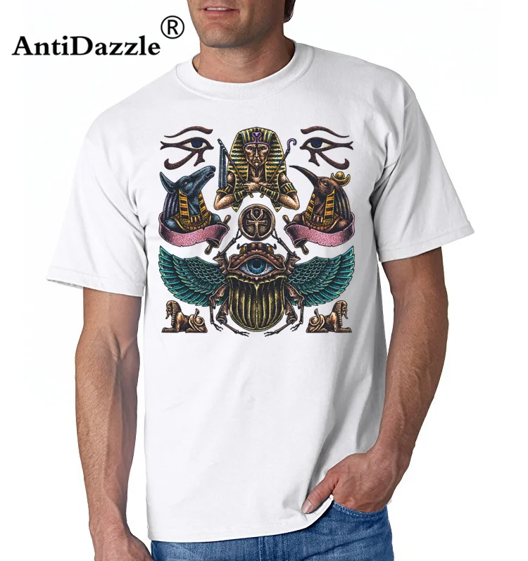Винтажная футболка с короткими рукавами изображением глаз фора древнего