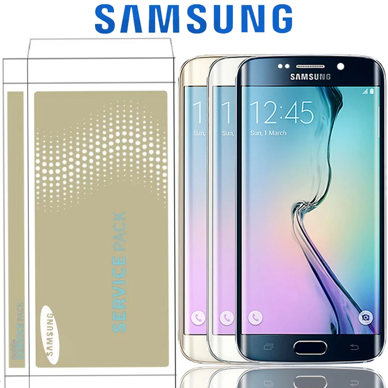 Оригинальный 5 1 дюймовый ЖК дисплей для Samsung Galaxy S6 Edge G925F SM G925A G925i сенсорный экран