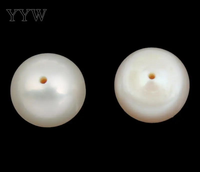 Натуральные пресноводные жемчужные бусины с пуговицами, 9-10 мм, Отверстие: Приблизительно 0,8 мм 10 шт./пакет, продается сумка