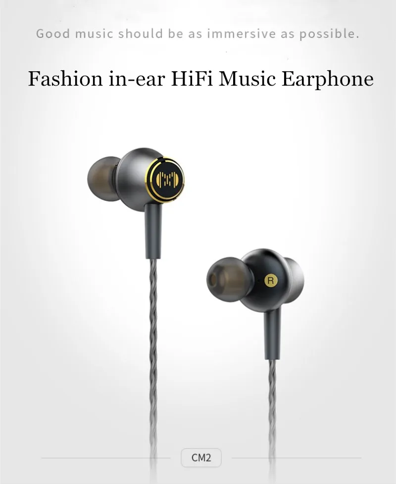 CM2 металлические HI FI наушники Настройка гарнитура стерео Музыка Аудио вкладыши ПК MP3 телефон наушники микрофон для Xiaomi iPhone 3,5 мм разъем