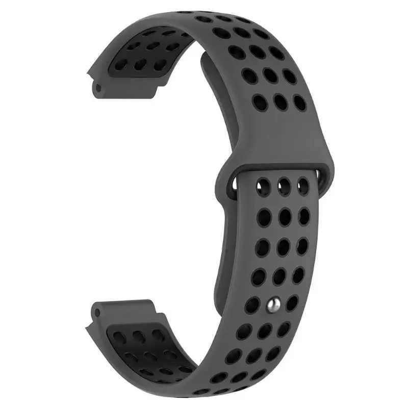 1 шт. 230 мм силиконовые умные часы браслет ремень для Garmin Forerunner 220/230/235/630/620/735/S20/S60/S50 с инструмент - Цвет: Grey Black