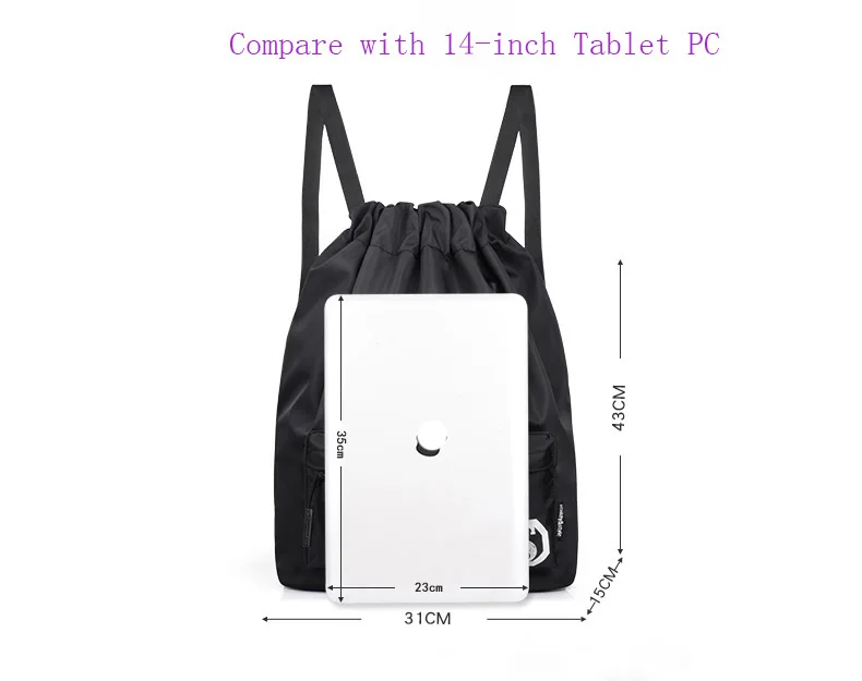 Senkey Стиль модные рюкзак на шнурке женские Водонепроницаемый световой молодежь