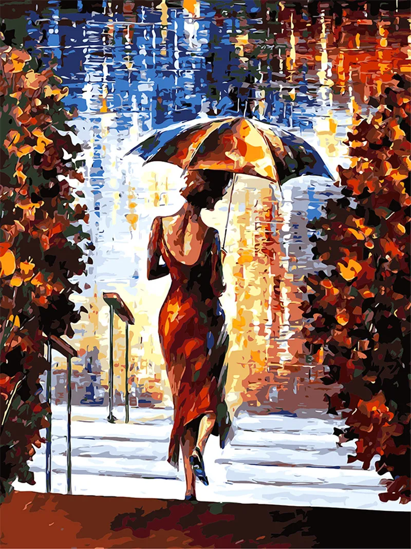 Набор для рисования по номерам на холсте Танцующая девушка|wall art|figure paintingpicture drawing