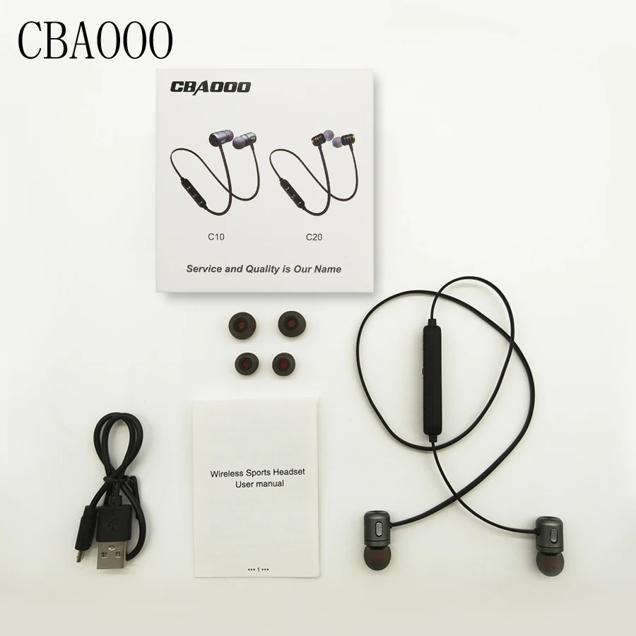 Cbaooo C10 Bluetooth наушники беспроводные спорт бег металлический магнит гарнитуры |
