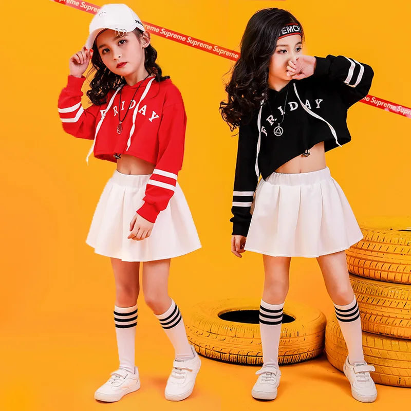 Толстовки в стиле хип хоп для девочек и мальчиков Костюмы джазовых танцев Одежда