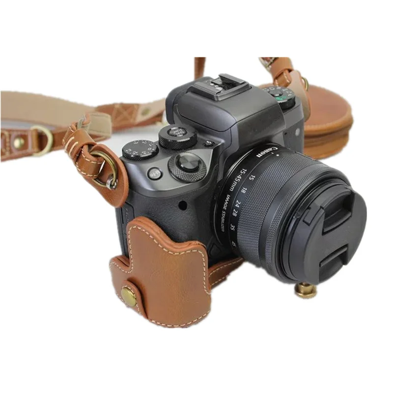 Кожаный чехол для камеры Canon EOS M5 15-45 мм | Электроника