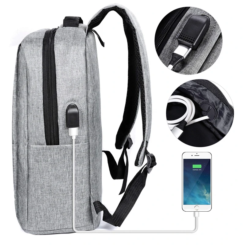 Рюкзак MOSISO мужской для ноутбука 15 6 дюйма дорожный ранец с USB зарядкой