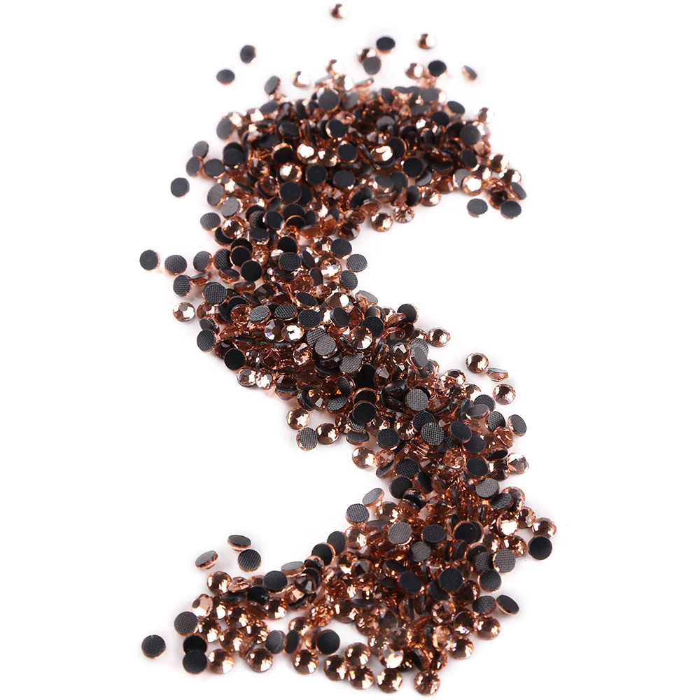 Медовые и персиковые рассыпчатые Стразы DMC с плоской задней поверхностью