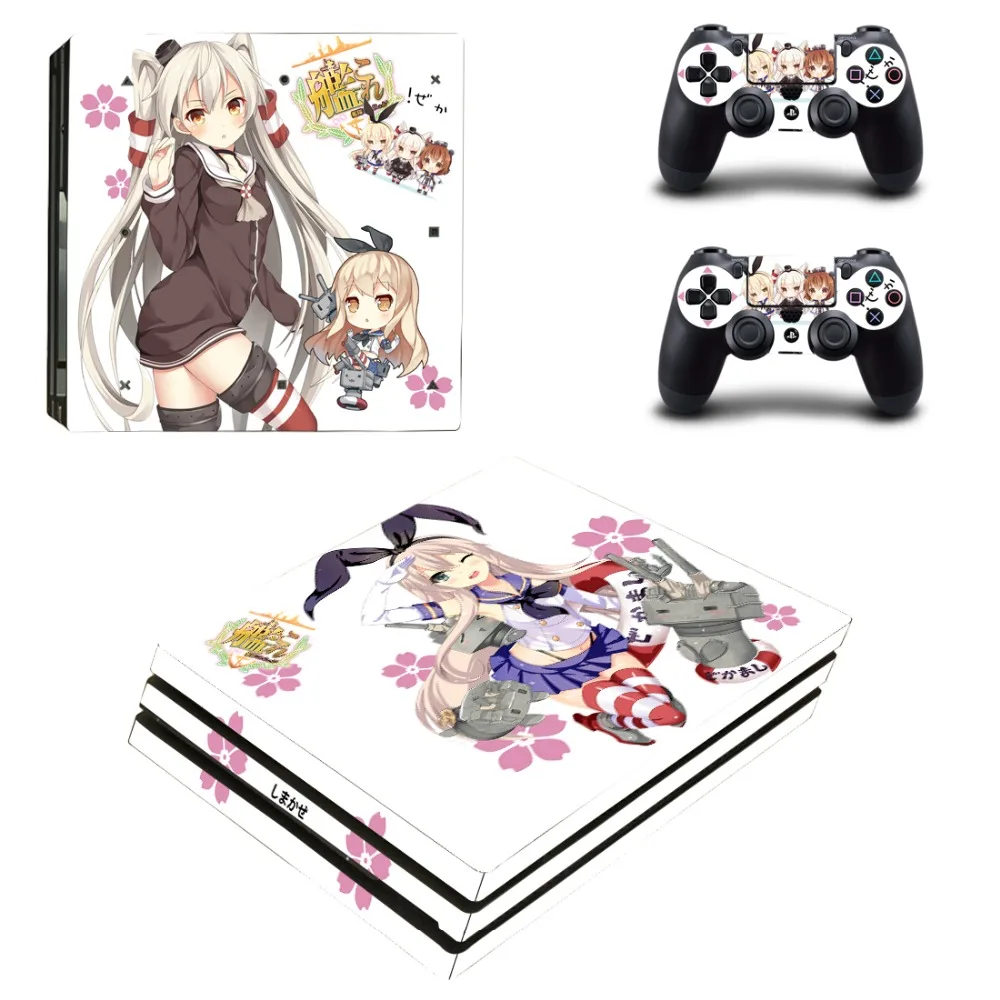 Аниме милая девушка Kantai Коллекция PS4 Pro наклейка на кожу Виниловая для Playstation 4